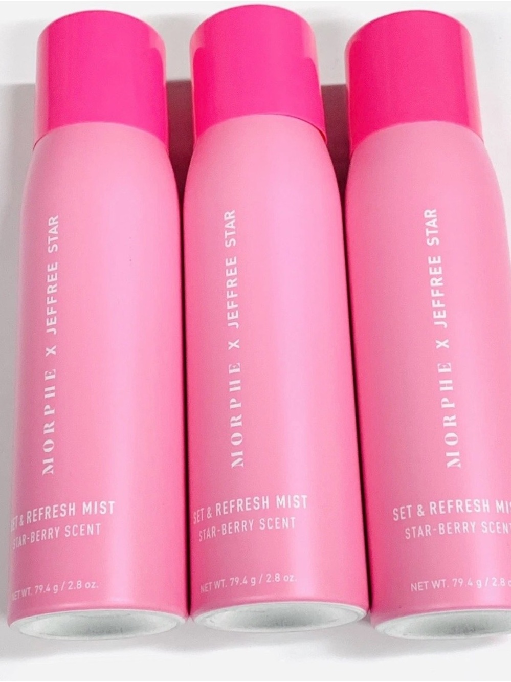 Morphe x Jeffree Star Set & Refresh Mist – Star-Berry Scent – Lot of 3